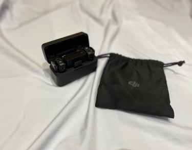 DJI microphone, charging case and bag