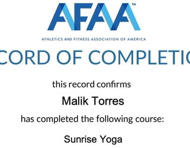 Certified Yoga Instructor