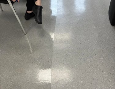 before and after floor polishing Clean Planet Wellington