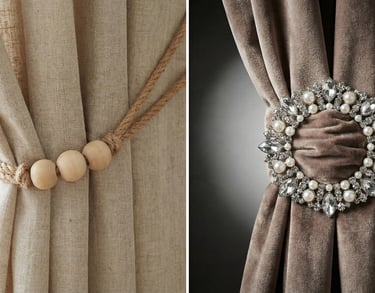 perde tokası, renso, braçol, sarkıt, perde aksesuarları, tül perde, fon perde