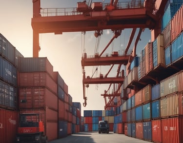 a man riding a skateboard down a street next to tall buildings