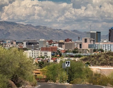 Tucson Arizona skyline where 52zero Rentals serves local gig and delivery drivers