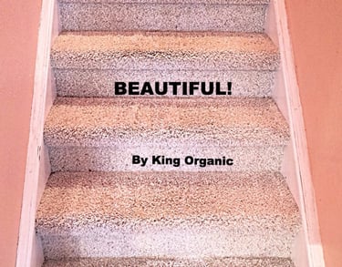 Pink stair case, beautiful cleaned when using King Organic Clean