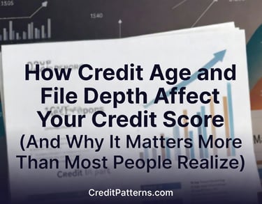 Blog cover: How Credit Age and File Depth Affect Your Credit Score – Professional financial design w