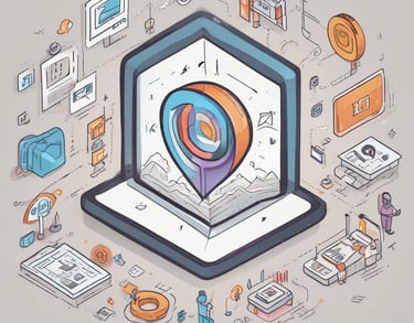 a man riding a skateboard down a street next to tall buildings