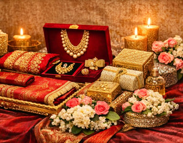 Wedding banquet gift display in Noida – luxury gifting setup