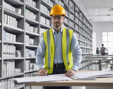 a man riding a skateboard down a street next to tall buildings