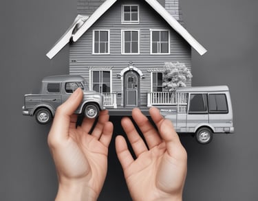 a man riding a skateboard down a street next to tall buildings