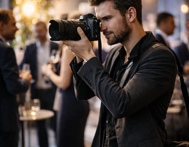 Fotografo trabajando creado con IA