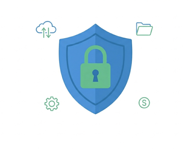 Ilustração de segurança e proteção de dados com cadeado em um site de viagens.