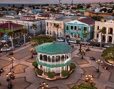 Coastal city view of Puerto Plata on the Dominican Republic’s North Coast.