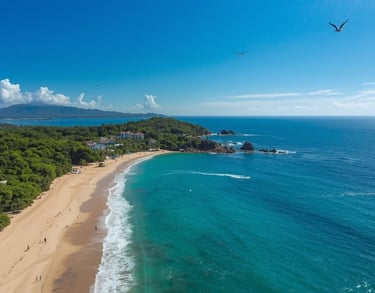 Beach and coastal scenery in Sosúa on the Dominican Republic’s North Coast.