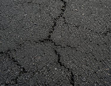 Cracked Asphalt Surface - Early Signs of Pavement Deterioration - Albany Sealcoating & Line Striping, LLC