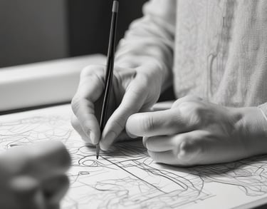 a man riding a skateboard down a street next to tall buildings