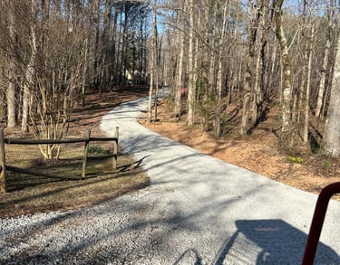 Gravel driveway with size 57 gravels