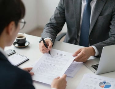 a man riding a skateboard down a street next to tall buildings