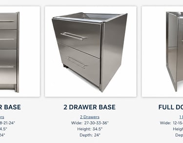 Lowers Stainless Steel cabinets