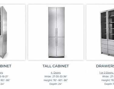 Stainless Steel Tall Cabinets by SteelCabinetry.com