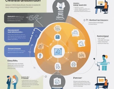 a man riding a skateboard down a street next to tall buildings
