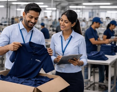 Custom T-shirt manufacturer near me ensuring quality control