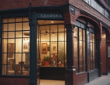 a man riding a skateboard down a street next to tall buildings