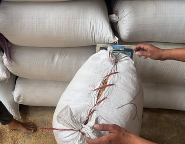 packaging and documentation support for raw rice husk