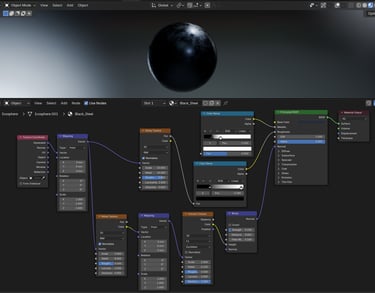 3D Blender Black Steel Texture