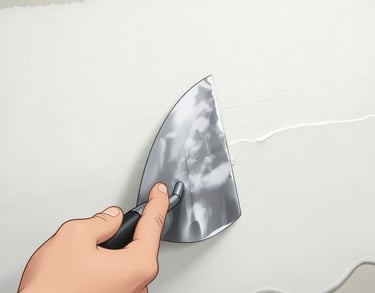 scrape ridges and bumps between coats