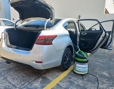 Limpeza e higienização de carros bancos