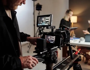 camera operator filming TV show