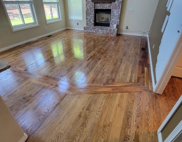King Organic Clean just cleaned and resealed, wood floor cleaning 