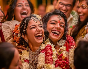 brides maids enjoy during a destination wedding
