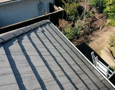 after pic of pressure washed roof