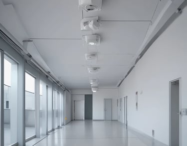 a man riding a skateboard down a street next to tall buildings