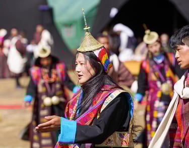 bhutanese-highland-girl-at-royal-highland-festival-dressed-in-their-unique-costumes