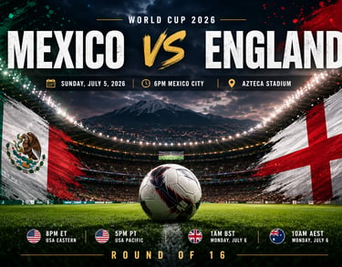 Mexico vs England World Cup 2026