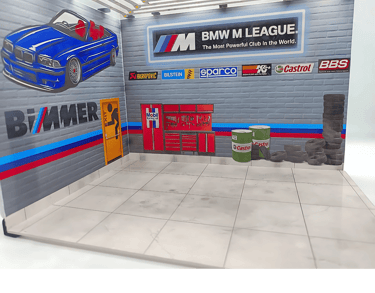Un Diorama de garage " BMW BIMMER"