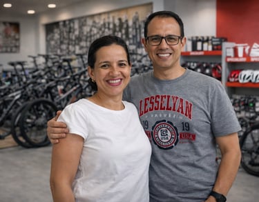 foto de los fundadores del almacen de bicicletas