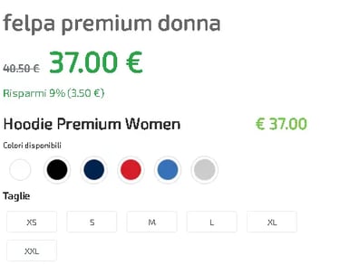 prezzo felpa con cappuccio donna