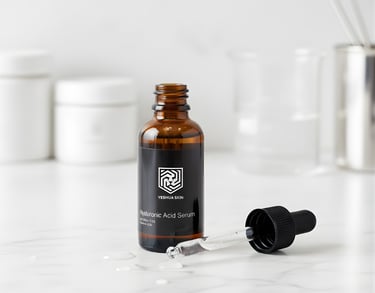 a brown bottle of YESHUA Skin Cosmetics Serum