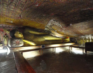 Inside the dambulla cave