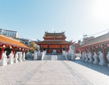 Nagasaki Confucius Shrine with its traditional Chinese architecture