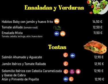 ensaladas y tostas