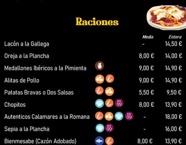 raciones variados