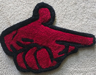 Red Finger Gun Rug