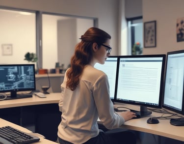 turned-on monitor displaying digital products