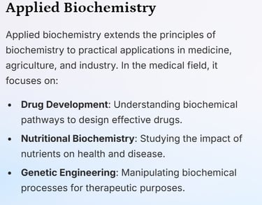 applied Biochemistry