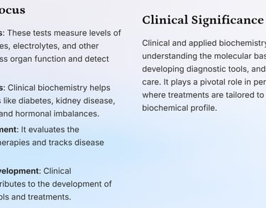 key areas