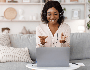 Online coaching follow-up call for aviation English professionals.