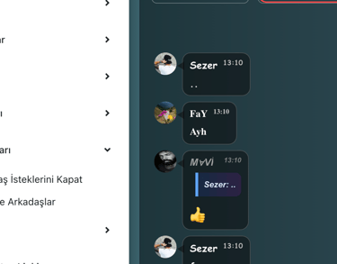 arkadaş isteklerini kapa-aç